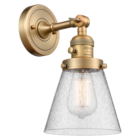 One Light Sconce With A High-Low-Off Switch.